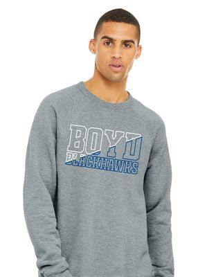 Boyd Blackhawks - Diagonal - Bella+Canvas Crew Sweatshirt