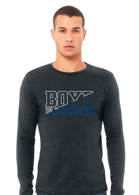 Boyd Blackhawks - Diagonal - Bella+Canvas Long Sleeve