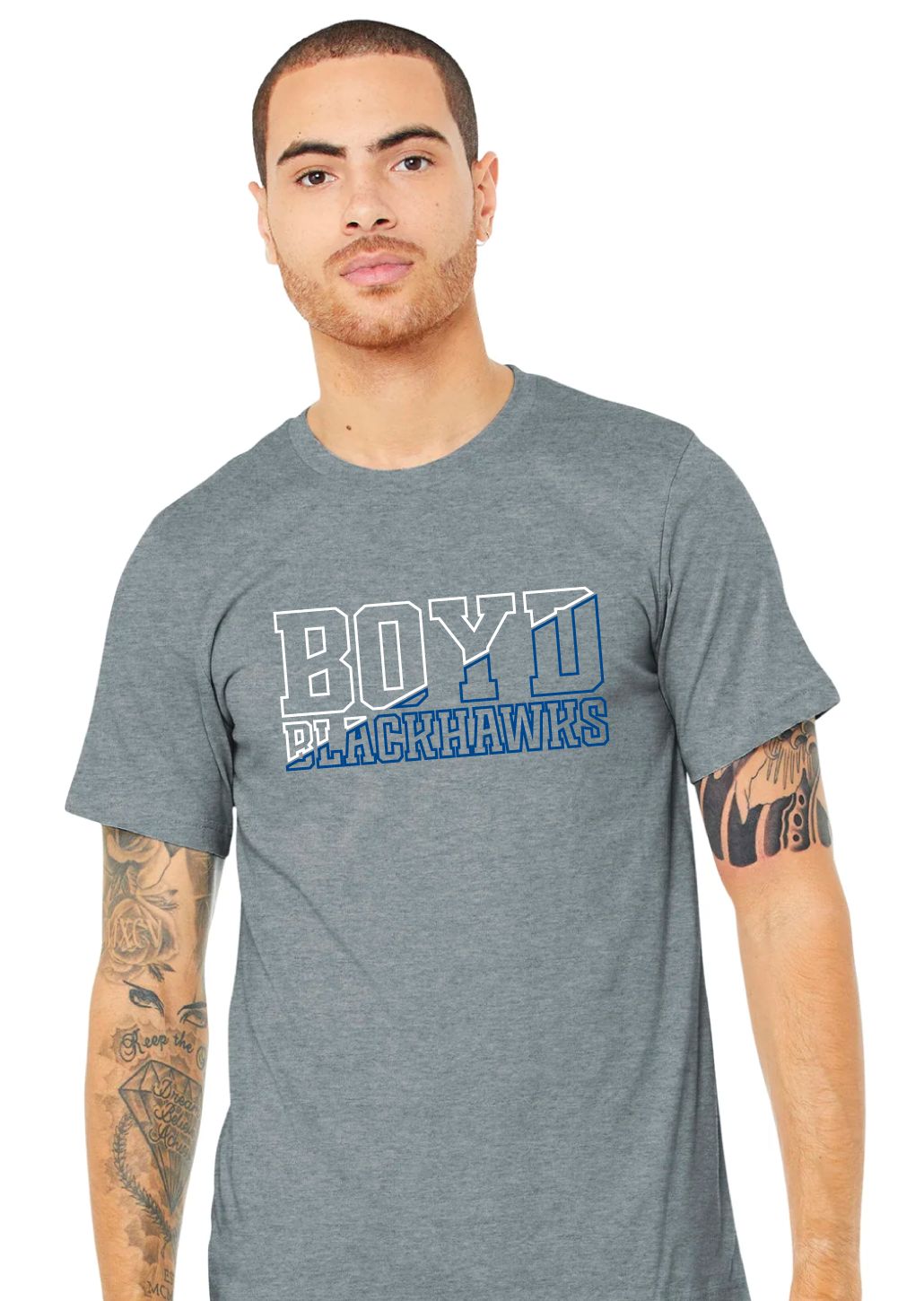 Boyd Blackhawks - Diagonal - Bella+Canvas Short Sleeve