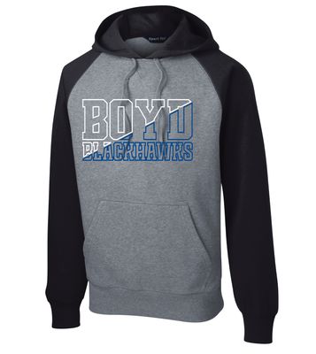 Boyd Blackhawks - Diagonal - Raglan Hoodie