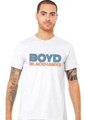 Boyd Blackhawks - Striped - Bella+Canvas Short Sleeve