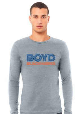 Boyd Blackhawks - Striped - Bella+Canvas Long Sleeve
