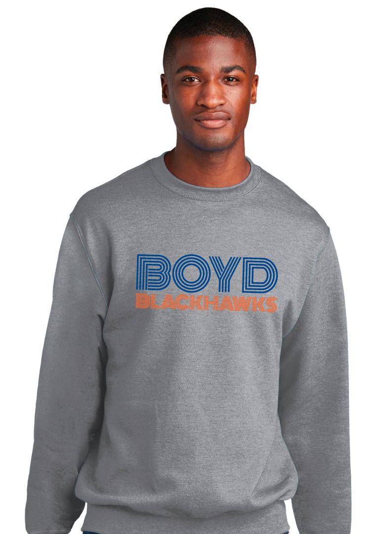 Boyd Blackhawks - Striped - Crew Sweatshirt