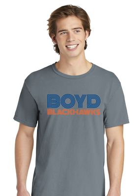 Boyd Blackhawks - Striped - Comfort Colors Short Sleeve