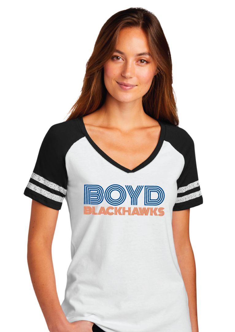 Boyd Blackhawks - Striped - Game V-Neck