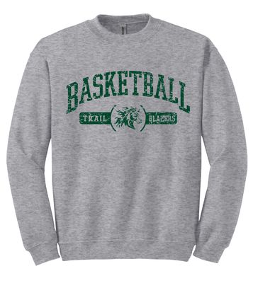 Lebanon Trail Basketball - Distressed Arch - Crew Sweatshirt