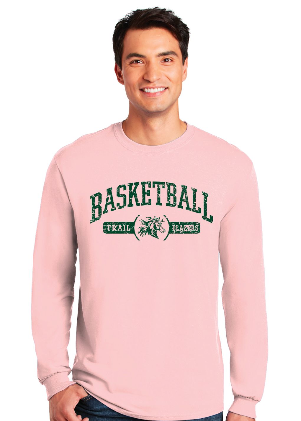 Lebanon Trail Basketball - Distressed Arch - Long Sleeve