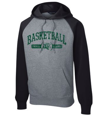 Lebanon Trail Basketball - Distressed Arch - Raglan Hoodie