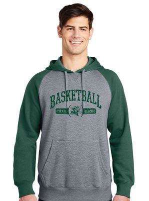 Lebanon Trail Basketball - Distressed Arch - Raglan Hoodie