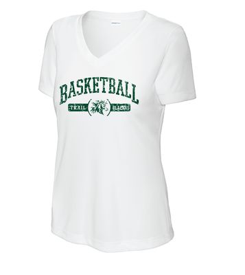 Lebanon Trail Basketball - Distressed Arch - Dri-Fit V-Neck