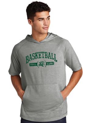 Lebanon Trail Basketball - Distressed Arch - Short Sleeve Hoodie