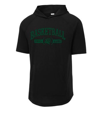 Lebanon Trail Basketball - Distressed Arch - Short Sleeve Hoodie