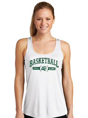 Lebanon Trail Basketball - Distressed Arch - Dri-Fit Racerback Tank