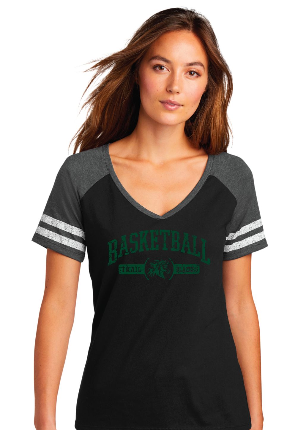 Lebanon Trail Basketball - Distressed Arch - Game V-Neck