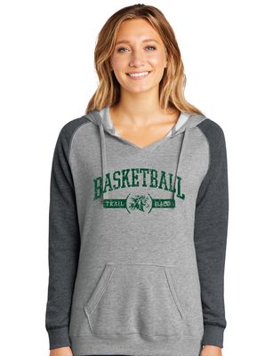 Lebanon Trail Basketball - Distressed Arch - Lightweight Raglan Hoodie