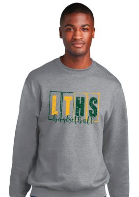 Lebanon Trail Basketball - LT Blocks - Crew Sweatshirt