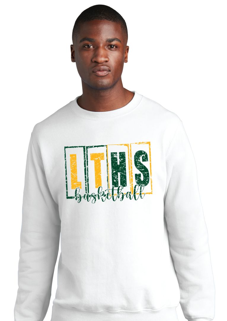 Lebanon Trail Basketball - LT Blocks - Crew Sweatshirt
