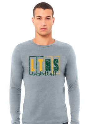 Lebanon Trail Basketball - LT Blocks - Bella+Canvas Long Sleeve