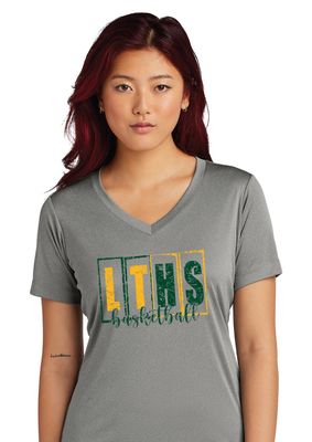 Lebanon Trail Basketball - LT Blocks - Dri-FIt V-Neck