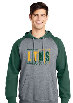 Lebanon Trail Basketball - LT Blocks - Raglan Hoodie