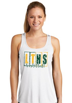 Lebanon Trail Basketball - LT Blocks - Dri-FIt Racerback Tank
