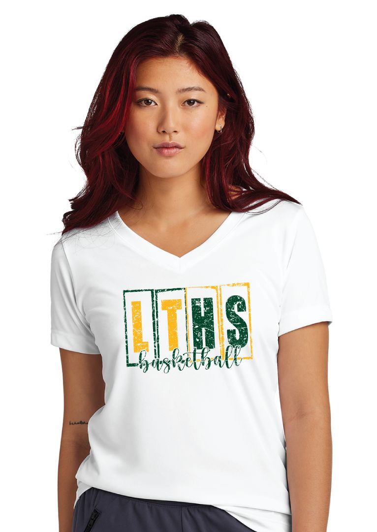 Lebanon Trail Basketball - LT Blocks - Dri-FIt V-Neck