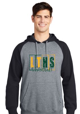 Lebanon Trail Basketball - LT Blocks - Raglan Hoodie