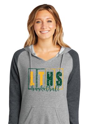 Lebanon Trail Basketball - LT Blocks - Lightweight Raglan Hoodie