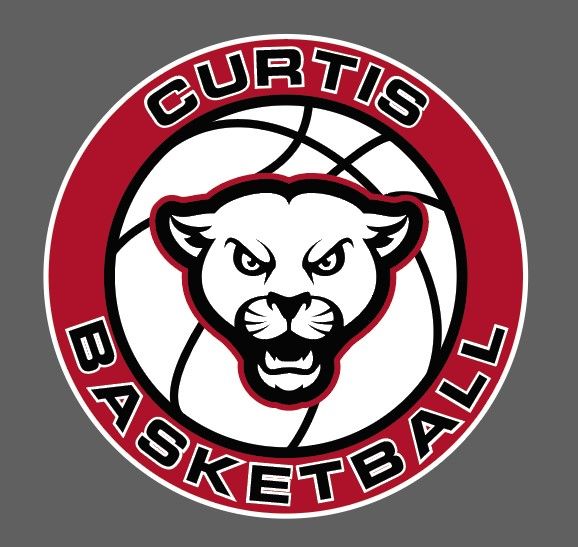 Curtis Cougars - Basketball Window Decal