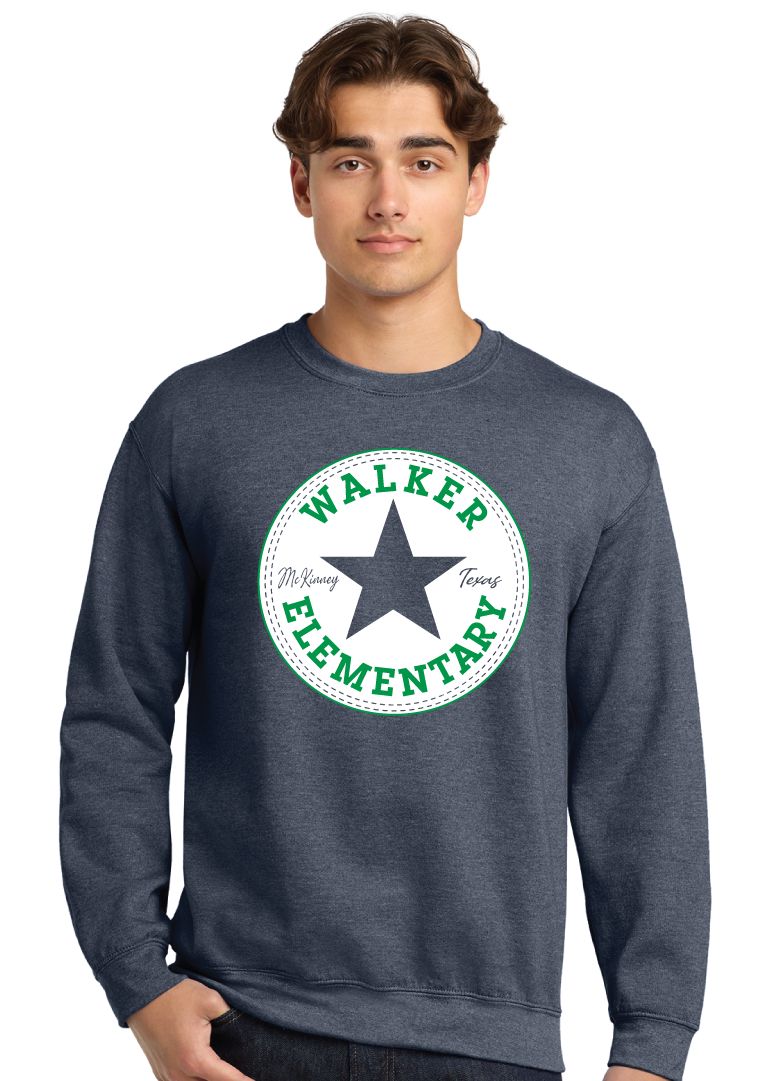 Walker Elementary - Circle - Crew Sweatshirt