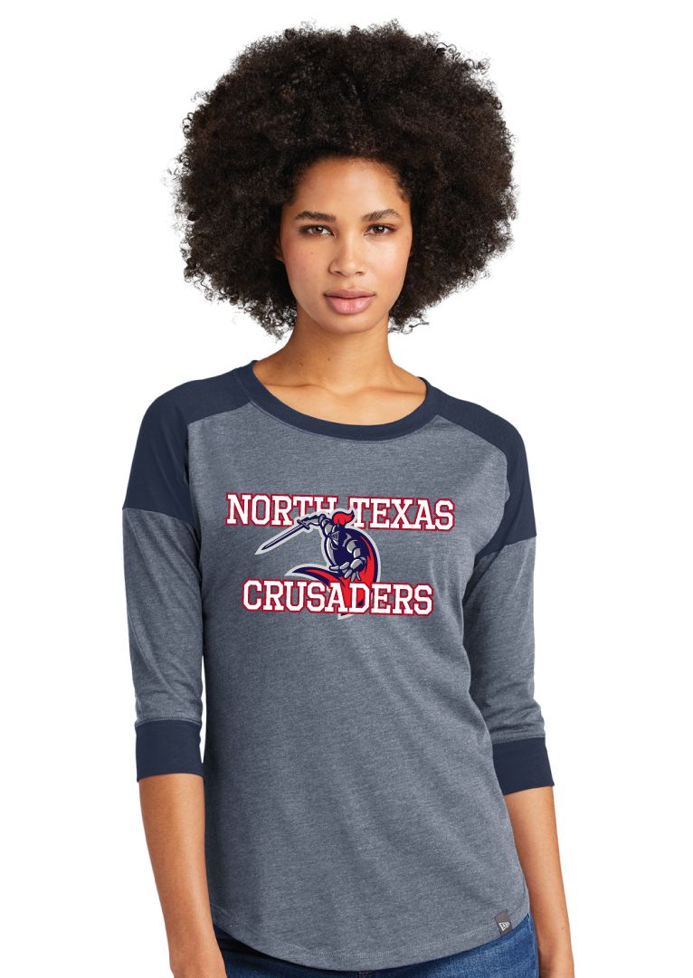 North Texas Crusaders - 3/4 Sleeve Baseball Raglan Tee