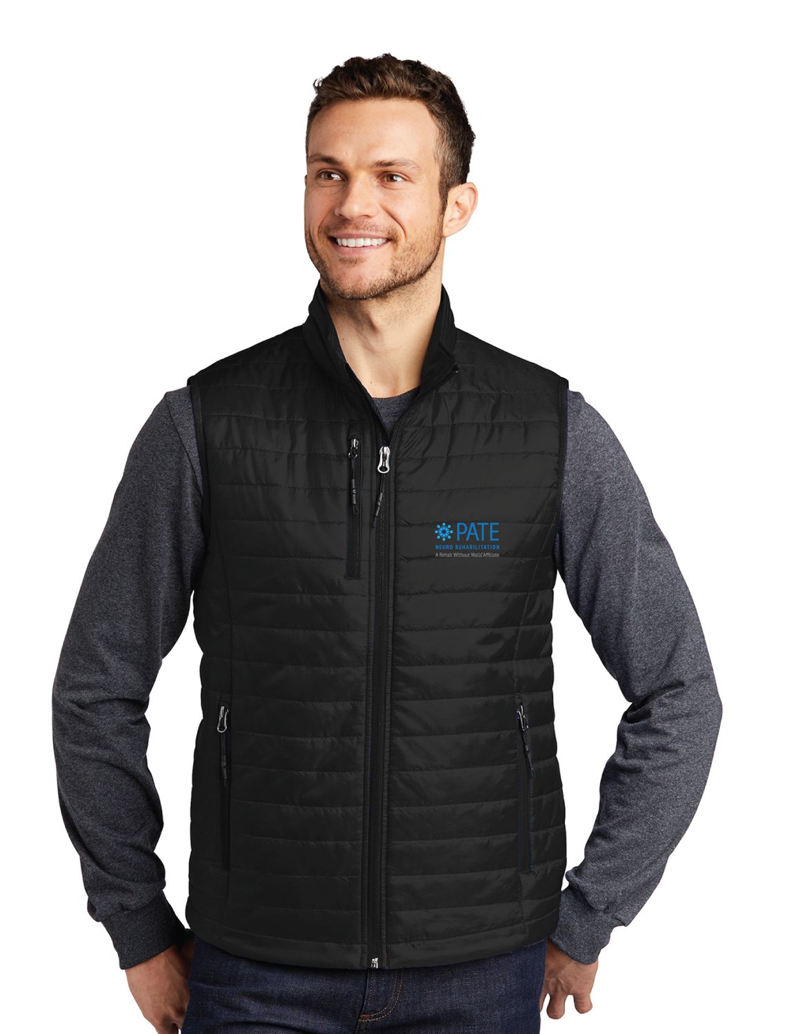Pate Neuro Rehab - Mens Packable Puffy Vest