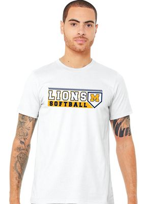 McKinney Softball - Lions Plate - Bella+Canvas Short Sleeve