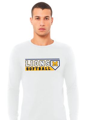 McKinney Softball - Lions Plate - Bella+Canvas Long Sleeve