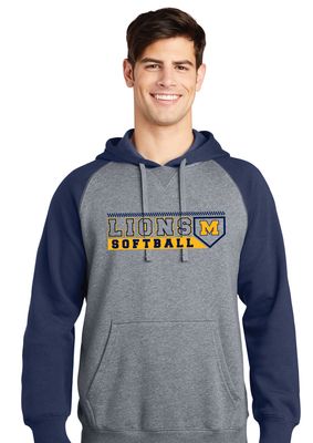 McKinney Softball - Lions Plate - Raglan Hoodie
