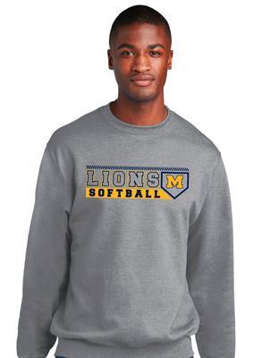 McKinney Softball - Lions Plate - Crew Sweatshirt