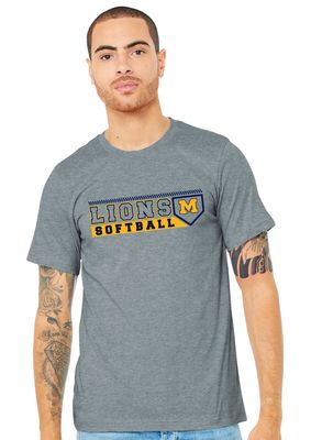 McKinney Softball - Lions Plate - Bella+Canvas Short Sleeve