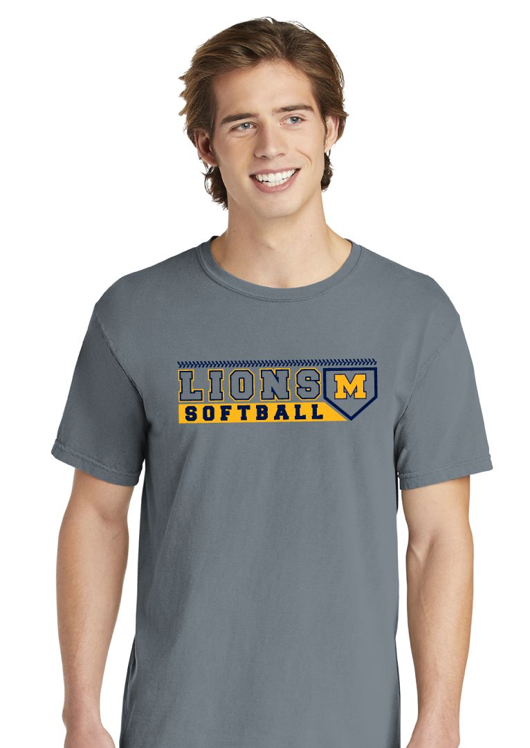 McKinney Softball - Lions Plate - Comfort Colors Short Sleeve
