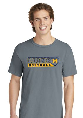 McKinney Softball - Lions Plate - Comfort Colors Short Sleeve