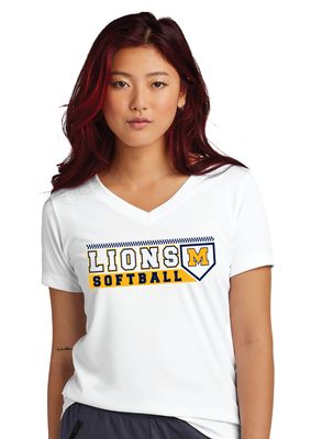 McKinney Softball - Lions Plate - Dri-Fit V-Neck Tee