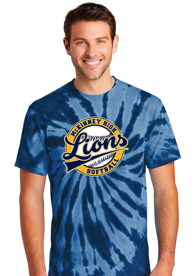 McKinney Softball - Cursive Ball - Tie Dye Short Sleeve