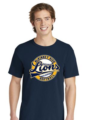 McKinney Softball - Cursive Ball - Comfort Colors Short Sleeve