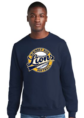 McKinney Softball - Cursive Ball - Crew Sweatshirt