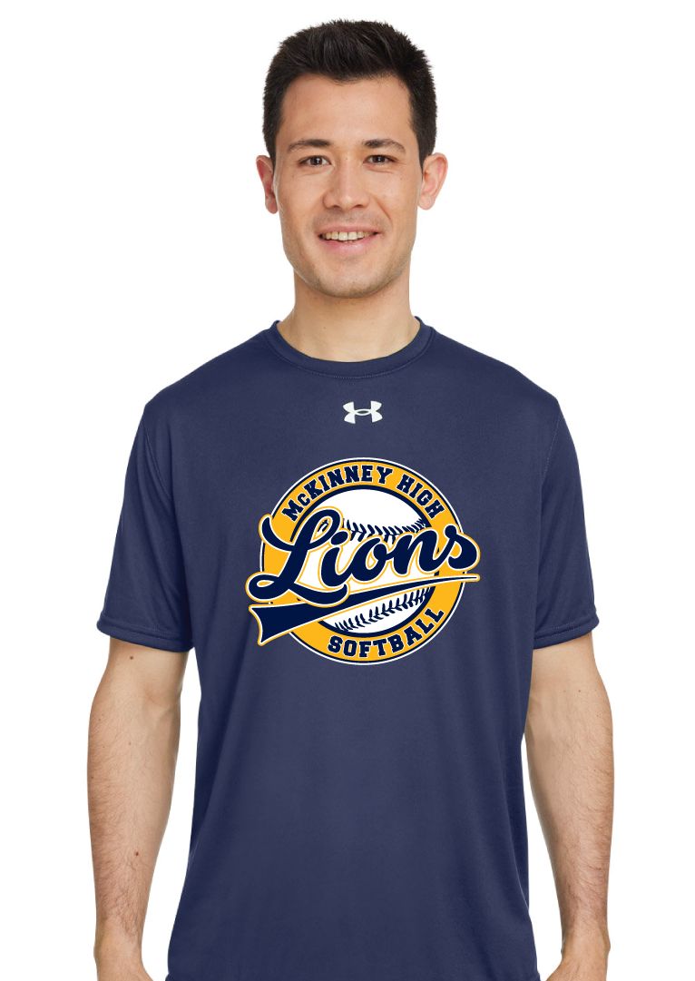 McKinney Softball - Cursive Ball - Under Armour Team Tech Short Sleeve