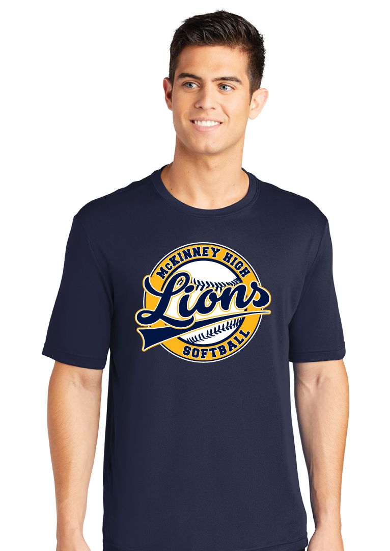 McKinney Softball - Cursive Ball - Dri-Fit Short Sleeve
