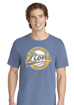 McKinney Softball - Cursive Ball - Comfort Colors Short Sleeve