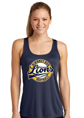 McKinney Softball - Cursive Ball - Dri-Fit Racerback Tank
