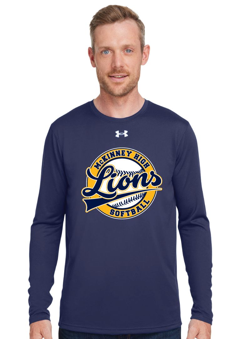 McKinney Softball - Cursive Ball - Under Armour Team Tech Long Sleeve