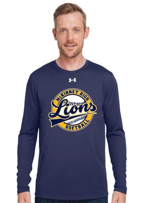 McKinney Softball - Cursive Ball - Under Armour Team Tech Long Sleeve