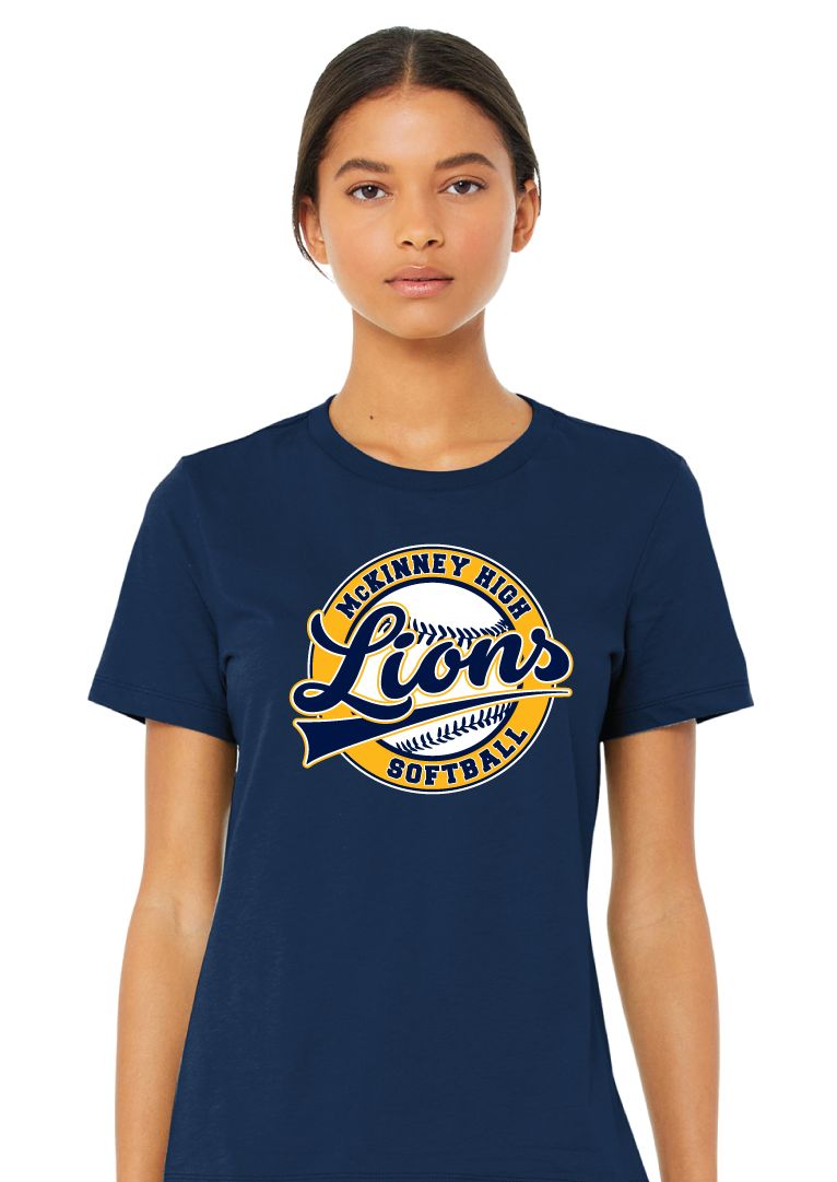 McKinney Softball - Cursive Ball - Bella+Canvas Ladies